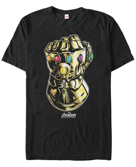 Мужская футболка Marvel Avengers Infinity War The Mighty Gauntlet с коротким рукавом black