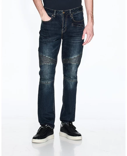 Мужские узкие джинсы-байкер AX Armani Exchange J27, синие