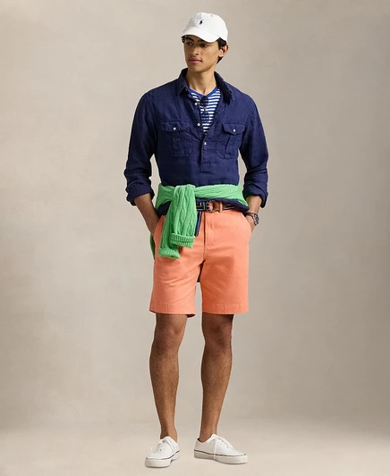 Мужские шорты Polo Ralph Lauren классические 9″, оранжевые