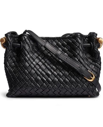 Женская сумка Donna Karan New York Small кожаная кроссбоди, черная