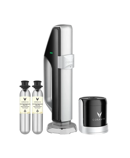 Система сохранения игристого вина Coravin, 4 предмета, серебристая