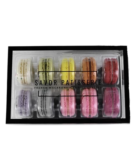 Набор макарунов Savor Patisserie Rainbow Box 10 шт., разноцветные