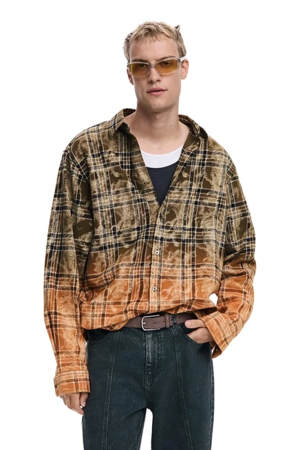 Мужская рубашка Desigual Gradient, зеленая