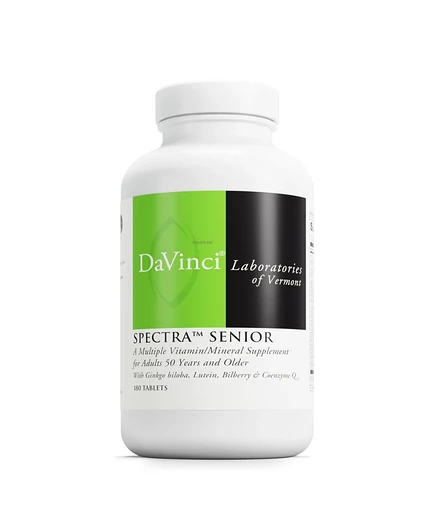 DaVinci Labs Spectra Senior - Пищевая добавка для поддержки сердечно-сосудистой системы, зрения и антиоксидантной защиты - Содержит витамины, минералы, коэнзим Q10, не содержит красителей