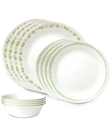 Набор посуды Corelle Vitrelle Spring Blossom, 12 пр., белый