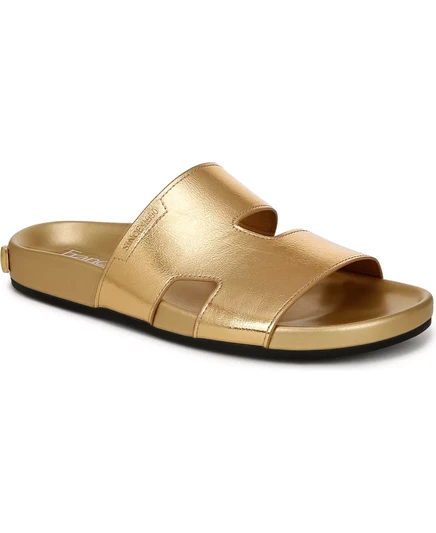  Женские босоножки-горки Britt с открытым носком gold faux leather