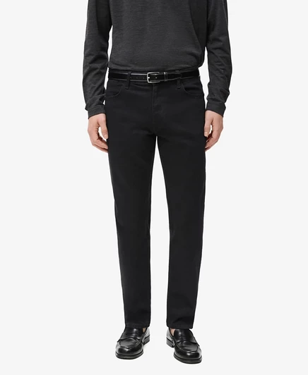 Мужские джинсы Mango Slim Fit Ultra Soft Touch Patrick черного цвета