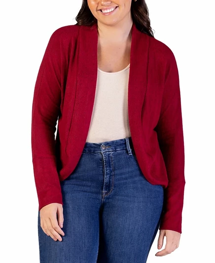 Женское болеро 24seven Comfort Apparel, плюс‑размер, красное