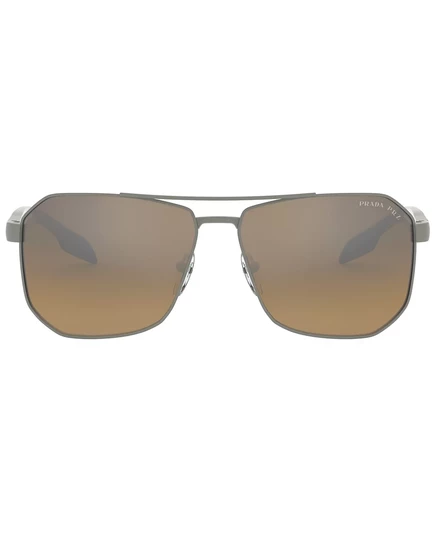 Мужские поляризованные солнцезащитные очки Prada Linea Rossa, PS 51VS 62 gunmetal rubber/polar brown mirror grey grad