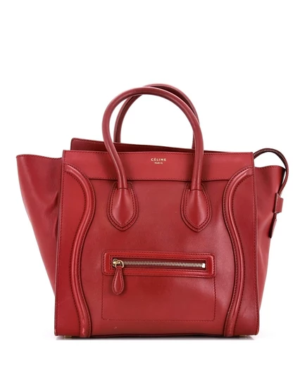 Женская сумка Pre-Owned Celine Mini Luggage кожа, красная