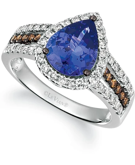 Кольцо Le Vian с танзанитом 2 карат и бриллиантами, белое