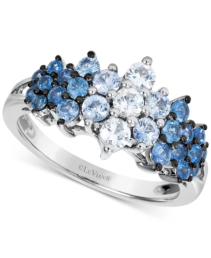 Кольцо Le Vian Blue Ombré с сапфирами, 14k белое золото, золотое