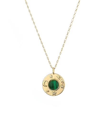 Ожерелье с подвеской в виде ЗАРЯЖЕННОГО диска malachite