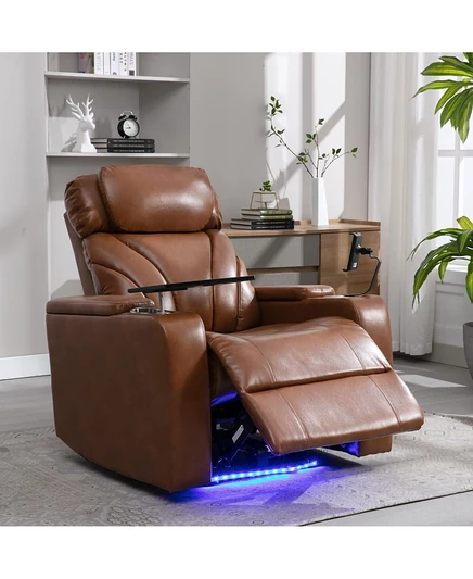 Кресло Streamdale Furniture с электроприводом, USB-зарядным устройством, местом для хранения, подстаканником, Bluetooth