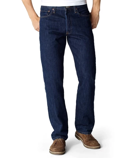 Мужские джинсы Levi's 501 прямые, без эластана, синие