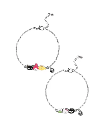 Набор браслетов Hello Kitty с подвесками BFF, разноцветный