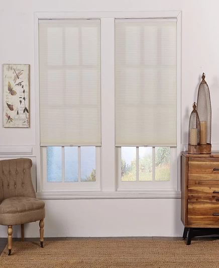 Бесшнуровая сотовая штора Cordless Collection 34×72″, бежевый