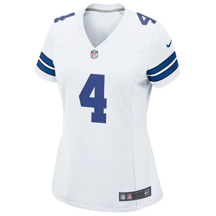 Женская футболка Nike Dak Prescott Dallas Cowboys для командных игр white