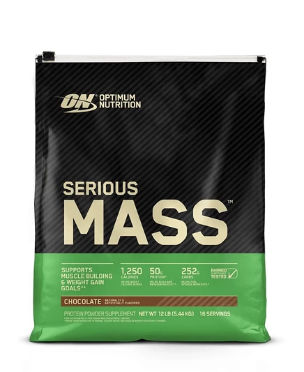 Гейнер Optimum Nutrition Serious Mass 5,4 кг, шоколад