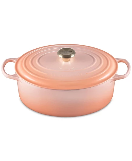 Кастрюля Le Creuset Signature 6,4 л, чугунная, персиковая