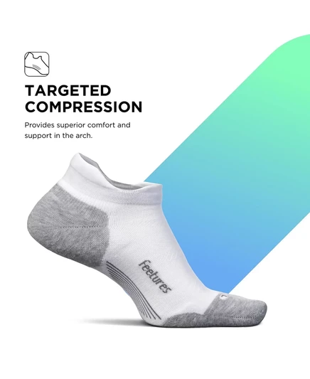 Мужские низкие носки Feetures Elite Max, белые