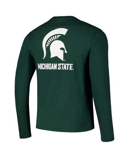 Мужская футболка Colosseum Active Blend с логотипом Michigan State, зеленая