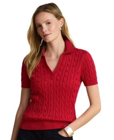 Женский свитер Lauren Ralph Lauren с косами и воротником