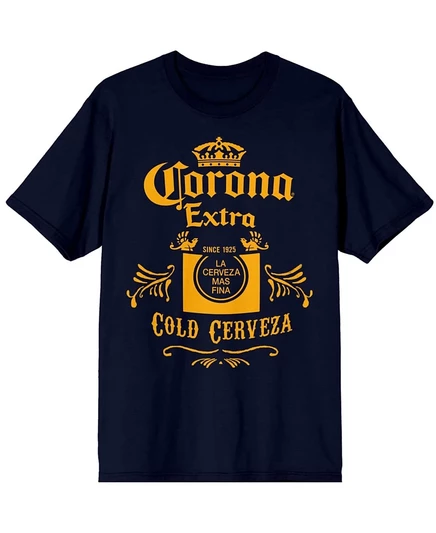 Мужская темно-синяя футболка Corona Cold Cerveza Label-3XL blue