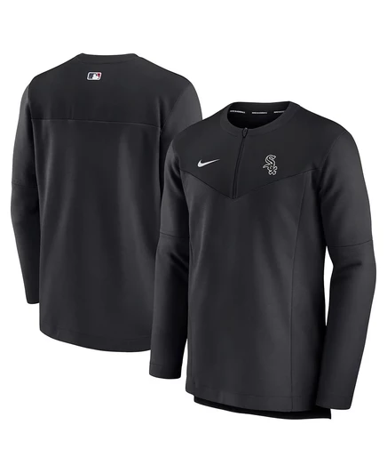 Мужской топ на молнии Nike Black Chicago White Sox Authentic Collection Game Time Performance black