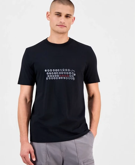 Мужская футболка Hugo Boss Deyss с графикой, черная