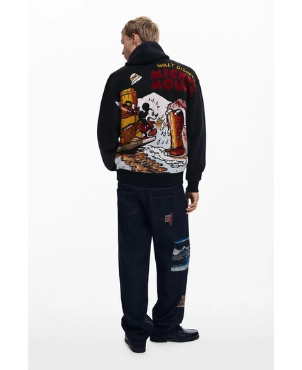Мужская толстовка Desigual с принтом Микки на груди, черная