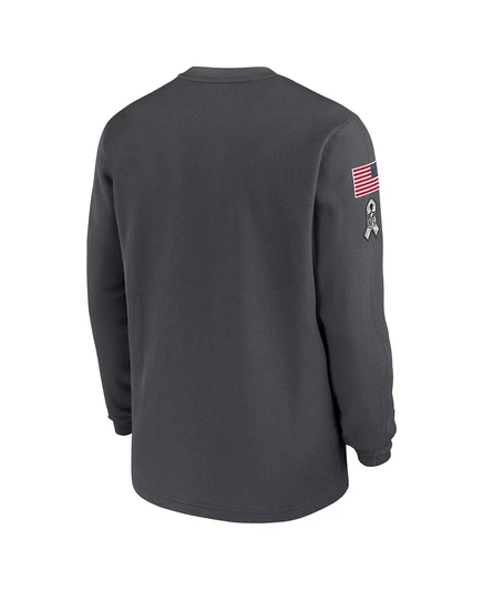 Мужская футболка с длинным рукавом Nike Anthracite Dallas Cowboys 2024 Salute to Service anthracite