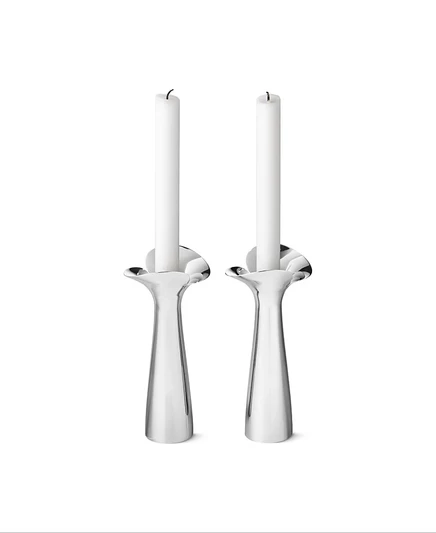 Подсвечники Georg Jensen Bloom, 2 шт., серебристые