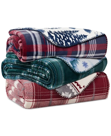 Плед Weatherproof Vintage двусторонний 50″×70″, красный