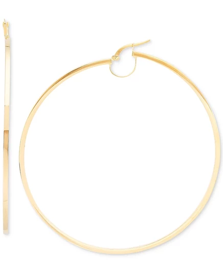 Серьги-конго Italian Gold Skinny 70 мм 10K, золотые
