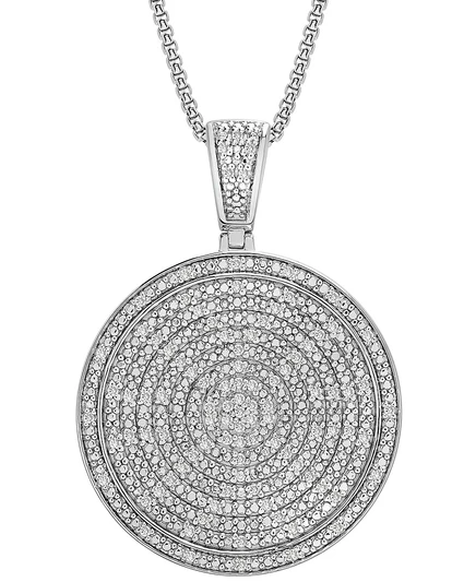 Мужское ожерелье Macy's Diamond Circle, серебро, 0,5 ct