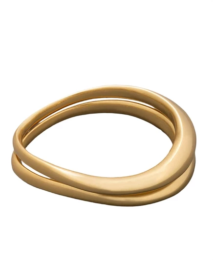 Donna Karan New York, 2 шт. Комплект браслетов Molten Bangle золотистого цвета из золота
