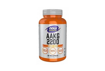Now Foods AAKG 2200,180 растительных капсул без цвета