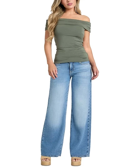 Женские джинсы Guess средней посадки palazzo, синие