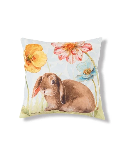 Декоративная подушка C & F Home 18″×18″ с зайцем, зеленая