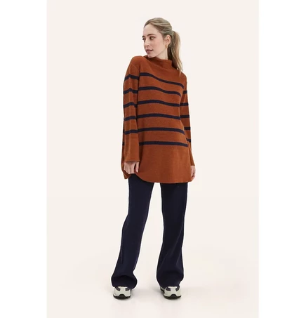 Свитер Сарабет rust navy stripe
