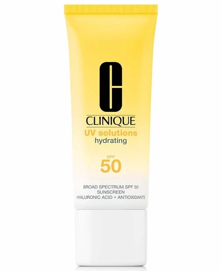 Увлажняющий солнцезащитный крем Clinique UV Solutions SPF 50 с гиалуроновой кислотой, 1,3 унции, без цвета