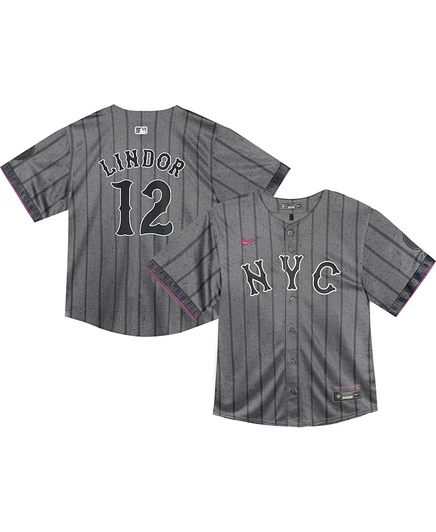 Детская джерси Nike Francisco Lindor NY Mets 2024, серая