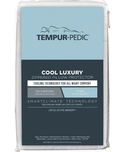 Защитная наволочка Tempur-Pedic Cool Luxury на молнии, белая