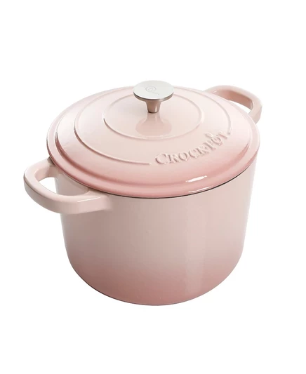 Чугунная кастрюля Crock-Pot Artisan 6,6 л эмалированная, розовая