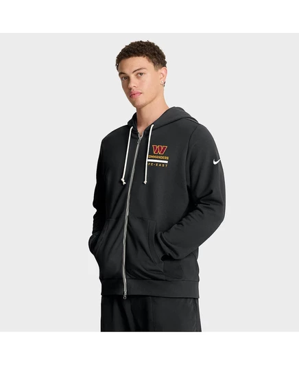Мужское худи Nike Washington Commanders Sideline на молнии Dri-FIT, черное