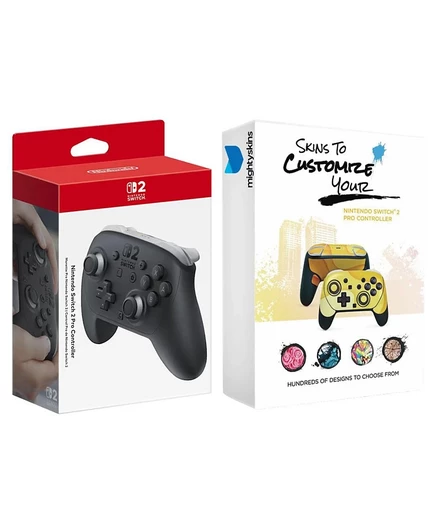 Геймпад Nintendo Switch 2 Pro с декором MightySkins, черный