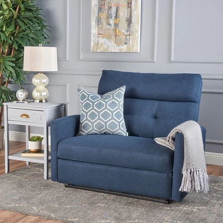 Ткань Streamdale Furniture 1 Count Позволяет расслабиться в мягком двухместном кресле синего цвета