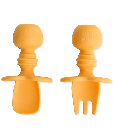 Детские силиконовые приборы Bumkins Chewtensils, оранжевые