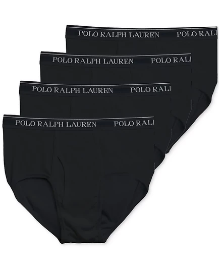 Мужские трусы-брифы Polo Ralph Lauren, 4 шт., черные